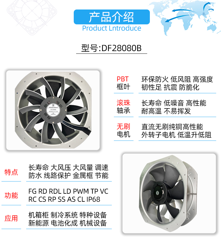 儲能柜風扇28080